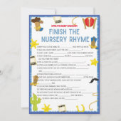 Cowboy Baby shower Game - Editable Name, 5x7 size Kaart (Voorkant)