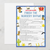 Cowboy Baby shower Game - Editable Name, 5x7 size Kaart (Voorkant / Achterkant)