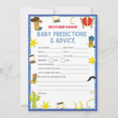 Cowboy Baby shower Game - Editable Name, 5x7 size Kaart (Voorkant)