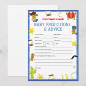 Cowboy Baby shower Game - Editable Name, 5x7 size Kaart (Voorkant / Achterkant)