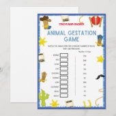 Cowboy Baby shower Game - Editable Name, 5x7 size Kaart (Voorkant / Achterkant)