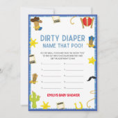 Cowboy Baby shower Game - Editable Name, 5x7 size Kaart (Voorkant)