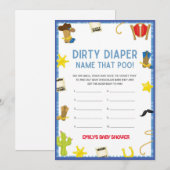 Cowboy Baby shower Game - Editable Name, 5x7 size Kaart (Voorkant / Achterkant)