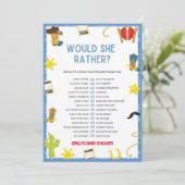 Cowboy Baby shower Game - formaat 5x7 Kaart (Staand voorkant)