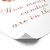 Cowboy baby shower - guess how many candies in jar poster (Hoek)