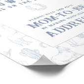 Cowboy baby shower - Help de drukke moeder-to-be Poster (Hoek)