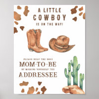 Cowboy baby shower - Help de drukke moeder-to-be