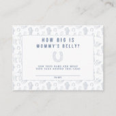 Cowboy Baby shower Hoe groot is mama's buik Informatiekaartje (Voorkant)