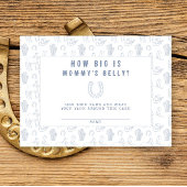 Cowboy Baby shower Hoe groot is mama's buik Informatiekaartje