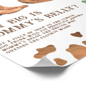 Cowboy baby shower Hoe groot is mama's buik spel Poster (Hoek)