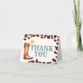 Cowboy Baby Shower in de Wilde Westen Bedankkaart (Voorkant)