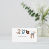 Cowboy Baby shower Informatie Behuizing Informatiekaartje (Staand voorkant)