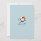  Cowboy Baby shower Invitation Blue Floral Kaart (Achterkant)