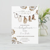 Cowboy Baby shower Invitation. Kaart (Staand voorkant)