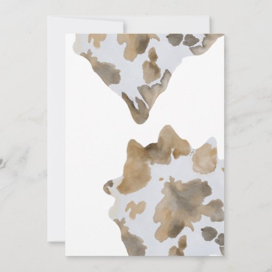 Cowboy Baby shower Invitation. Kaart (Achterkant)