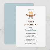 Cowboy Baby shower Invitation Kaart (Voorkant / Achterkant)
