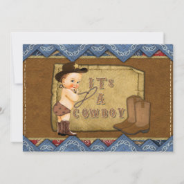 Cowboy Baby shower Invitation Kaart