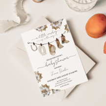 Cowboy Baby shower Invitation.