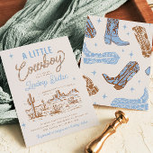 Cowboy Baby shower Invitation Kaart