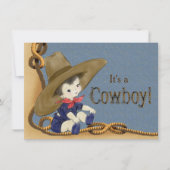 Cowboy Baby shower Kaart (Voorkant)