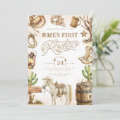 Cowboy Baby shower Kaart (Staand voorkant)