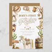 Cowboy Baby shower Kaart (Voorkant / Achterkant)