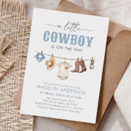 Cowboy Baby shower Kaart