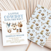 Cowboy Baby shower Kaart