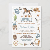 Cowboy Baby shower Kaart (Voorkant)