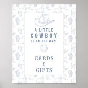 Cowboy baby shower Kaarten en cadeaus  Poster