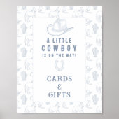 Cowboy baby shower Kaarten en geschenken Poster (Voorkant)