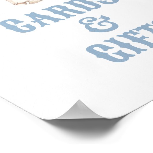 Cowboy Baby shower Kaarten en geschenken teken Poster (Hoek)