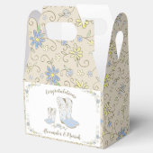 Cowboy Baby shower Land Western Blue Boy Bedankdoosjes (Geopend)