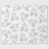 Cowboy Baby shower Land Western Blue Boy Cadeaupapier (Vlak)