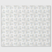 Cowboy Baby shower Land Western Blue Boy Cadeaupapier (Vlak)