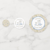 Cowboy Baby shower Land Western Blue Boy Confetti (Achterkanten)