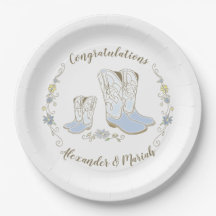 Cowboy Baby shower Land Western Blue Boy