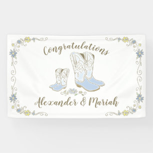 Cowboy Baby shower Land Western Blue Boy Spandoek