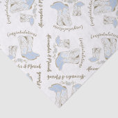 Cowboy Baby shower Land Western Blue Boy Tissuepapier (Detail)