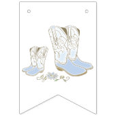 Cowboy Baby shower Land Western Blue Boy Vlaggetjes (Eerste vlag)