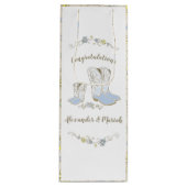 Cowboy Baby shower Land Western Blue Boy Wijn Cadeautas (Voorkant)