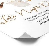 Cowboy Baby shower Late Night Luiers Poster (Hoek)