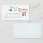 Cowboy Baby shower Luier Raffle Behuizing Informatiekaartje (Voorkant / Achterkant)