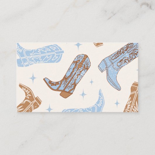 Cowboy Baby shower Luier Raffle Kaarten (Achterkant)