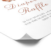 Cowboy baby shower - luier raffle poster (Hoek)