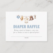 Cowboy Baby shower Luier Raffle Ticket Informatiekaartje (Voorkant)