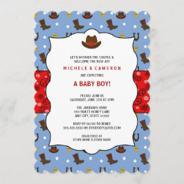Cowboy Baby shower Nodig WESTERN / verjaardagsfees Kaart