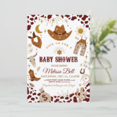 Cowboy Baby shower nodigt Wilde West Uitnodiging (Staand voorkant)
