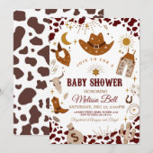 Cowboy Baby shower nodigt Wilde West Uitnodiging (Voorkant / Achterkant)