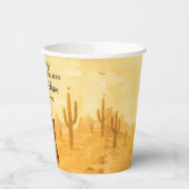 Cowboy Baby Shower Paper Cups Rustic Style Papieren Bekers (Links)
